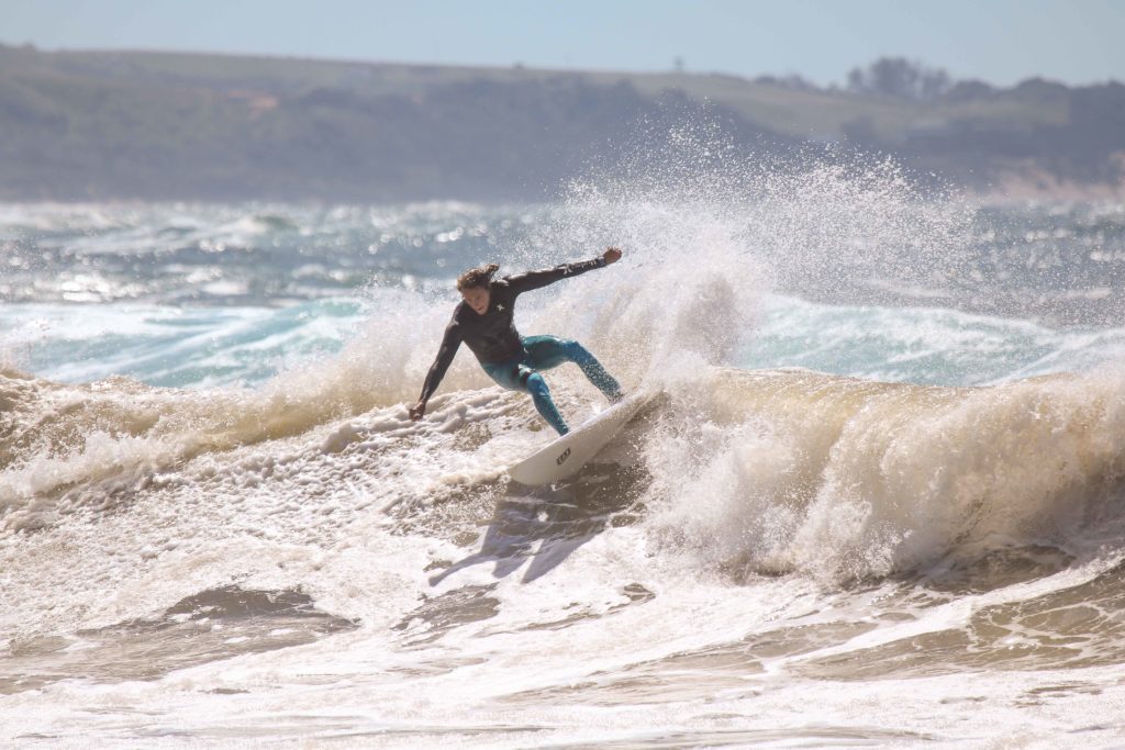 Man surfing waves in Coffee bay
